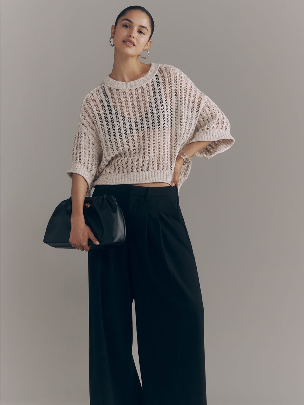 Anthropologie Goldie Mesh Sweater